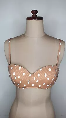 Zulu & Zephyr Bikini Top Polka Dot Print Size 10 New Without Tags • $14.95