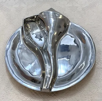 Mariposa Vtg Conch Shell Chip N Dip Handcrafted Aluminum Large 15.5  1993 Mexico • $39.99