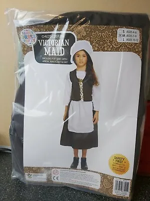 £8.99 • Buy Childrens Victorian Maid Book Day Fancy Dress Costume Age 7-9 Years U88 205