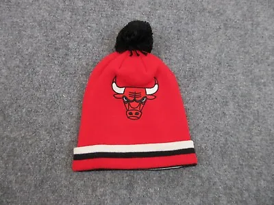 Chicago Bulls Hat Cap Mens One Size Red NBA Basketball Beanie Mitchell & Ness • $20.85