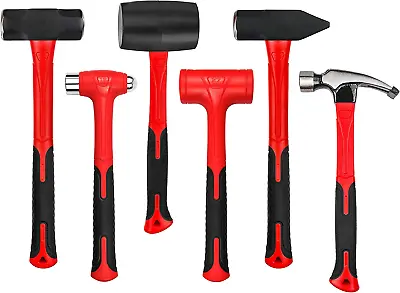 6 Pcs Hammer Set Metal Working Garage Home Kit Mechanic Sledge Hammer Hand Tools • $74.99