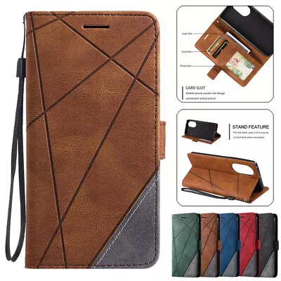 For OPPO A17 A57 A77 Find X5 X3 Pro Lite A76 C30S Case Leather Wallet Flip Cover • $12.69