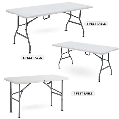 Catering Camping Heavy Duty Folding Trestle Table Picnic Bbq Party 4ft 5ft & 6ft • £25.85