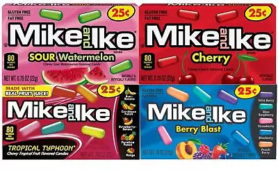 Mike & Ike Chewy Candy Variety Pack | Berry Blast Tropical Watermelon Cherry • $12.49