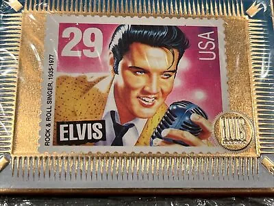 1993 Elvis Presley Stamp Metallic Images Promotional Sample Gold ** #1 • $36
