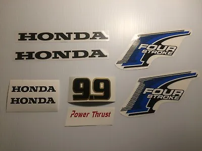 Honda 9.9 Hp  Outboard 8 Decal Set 4-Stroke Decal Kit Fourstroke Marine Vinyl • $49.99