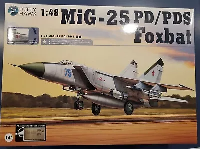 1/48 Kitty Hawk MiG-25PD Foxbat Ukraine Decals Photo-etch Metal OOP US Seller • $55.99