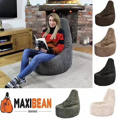 Bean Bag Chair Gamer Beanbag Adult Gaming Large Jumbo Cord Pod Big Arm Corduroy • £37.95