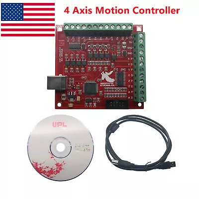 USB MACH3 100Khz Breakout Board 4 Axis Interface Driver CNC Motion Controller US • $21.38