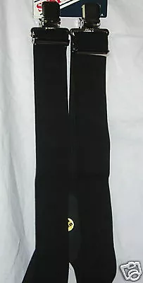 £15.99 • Buy Mens Braces Plain Black Biker Fishing Work Trousers 2  Heavy Duty Brace Yourself