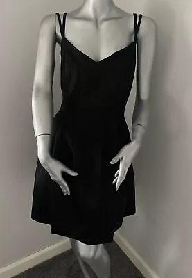 £20 • Buy Kew Outline Thick Black Lined Skater Dress Size 14