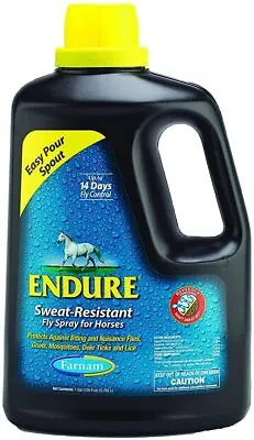 $120 • Buy Farnam Equine Endure Sweat-Resistant Fly Spray For Horses, EZ Pour Gallon