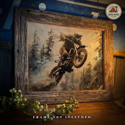 Sasquatch Bigfoot Art Print Motocross Dirt Bike Off Road Racing Poster Wall Art • $9.95