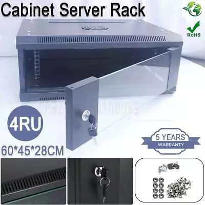 4U 4RU 19  In Server Rack 450mm Deep Wall Mount Cabinet Data Network Comms • $95.95
