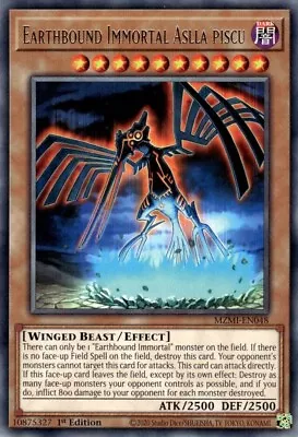 YuGiOh Earthbound Immortal Aslla Piscu MZMI-EN048 Rare 1st Edition • £0.99