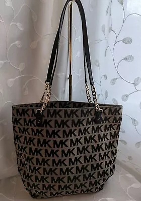 Michael Kors Jet Set Signature Tote Brown/Tan Color Comes With COA • $55