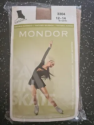 £17.50 • Buy Mondor 3304 Over The Heel Figure Skating Tights Age 12-14 Suntan