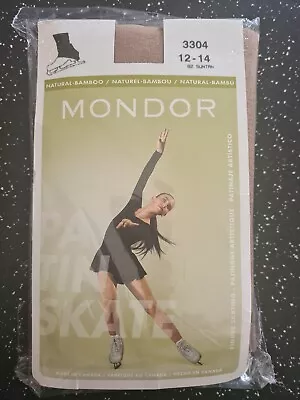 £17.50 • Buy Mondor 3304 Over The Heel Figure Skating Tights Age 12-14 Suntan