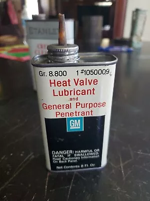 Vintage GM General Motors Heat Valve Lubricant 8oz Can 1960s  • $38