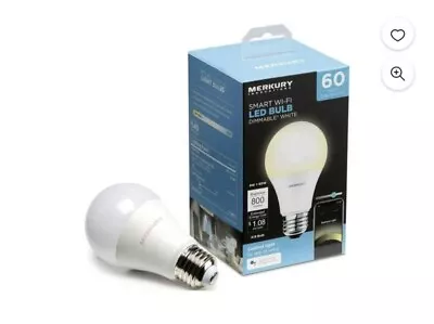 Merkury Innovations Indoor A19 Smart Light Bulb 60W Dimmable White LED • $2.99