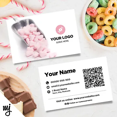 Custom Business Card Printing | Sweets Candy Chocolate Ice Cream Treats Kids 01 • £42.99