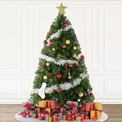 Artificial Holiday Christmas Tree Unlit Premium Hinged Spruce Holiday Xmas Tree • $85.99