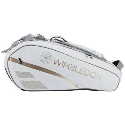 Babolat Tennis Bag Wimbledon Limited Edition White Gold Backpack For 6 Rackets • £109.89