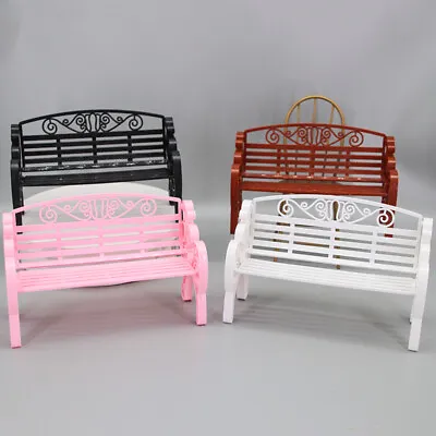 Dollhouse Miniature 1/6 Scale Garden Chairs Bench Courtyard Armchairs Furniture • $7.19