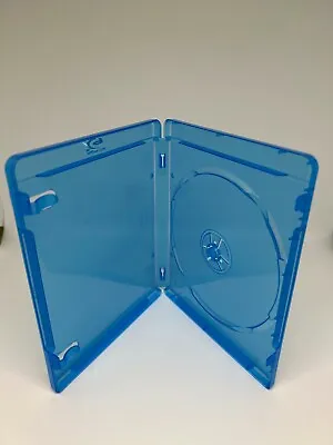 10 14mm Single Blu-Ray Disc DVD Cases Blue W/SilkPrinted Blu-Ray Logo BL8-14MM • $15.99
