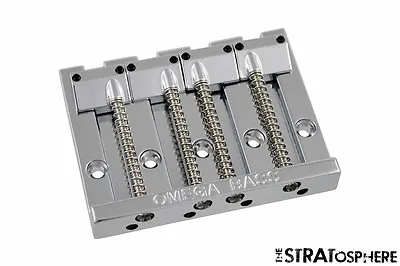 NEW Omega Badass Bass II Style Bridge For Fender P & Jazz Chrome BB-3350-010 • $47.99