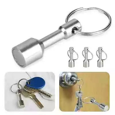 1 Piece Magnet Keychain For Testing Brass Ferrous Silver Metal Hanging Keyring • $2.18