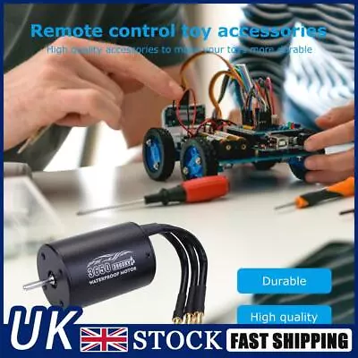 For 1/10 RC 3650 4.5T 3900KV Sensorless Waterproof 3.175mm Shaft Brushless Motor • £21.30