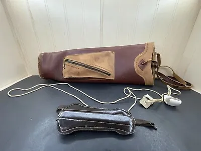 Vintage Bear Archery Leather Arrow Quiver Brown 20  • $45