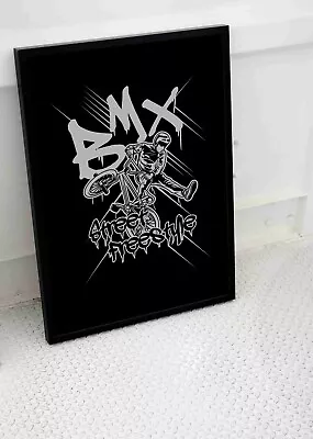 Bmx Bike Freestyle Poster Wall Art Extreme Sport  Size -a3 A4 • £8.95