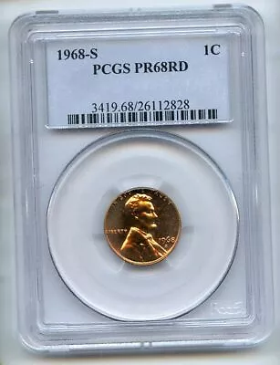 1968 S 1C Lincoln Cent PCGS PR68 • $2.25