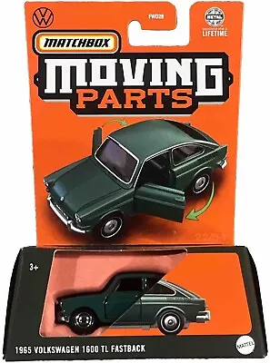 Matchbox Moving Parts 1965 Volkswagen 1600 TL Fastback Green • $4.99
