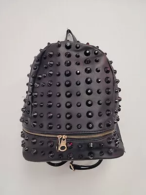 Traci Lynn BLACK Women's/Men's Plastic Studded Multi-Functional Stylish Backpack • $14.95