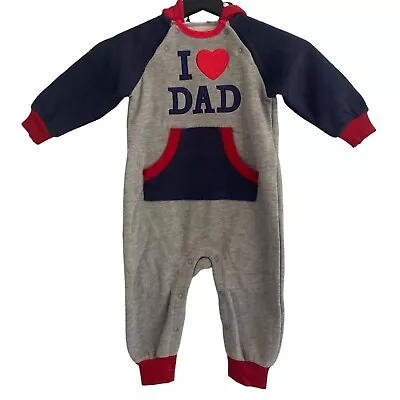 VaeNait Baby Boys Grey Blue Long Sleeve Hooded Winter Jumpsuit Size 18-24M • $20.11