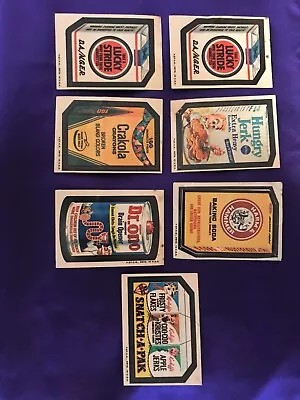 Topps 1973 Original Wacky Packages Set Of 7 Tan Backing • $10