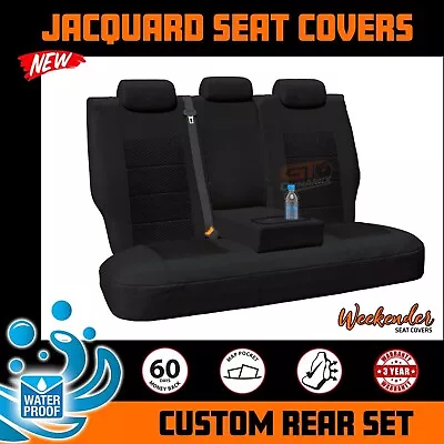 Jacquard 2nd Row Seat Covers For Nissan Navara D40 ST Dual Cab 11/2011-2015 BLK • $169