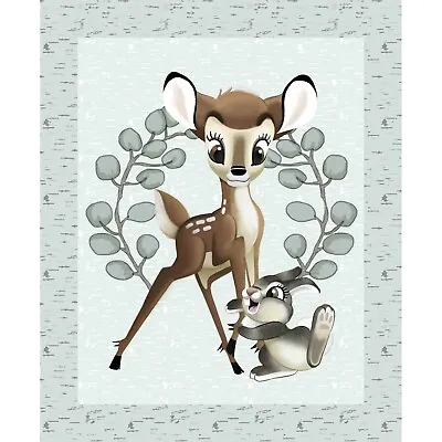 Disney Bambi And Thumper Fabric Panel Cotton ~ 36 X 42  • $12.99