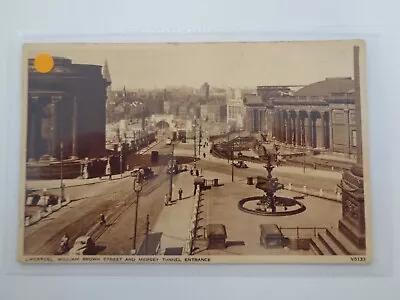 Liverpool William Brown St & Mersey Tunnel Entrance - Photochrom - Unposted • £2.75