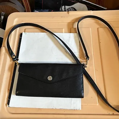 New Black Leather Crossbody Michael Kors Wallet Clutch Removable Shoulder Strap • $48