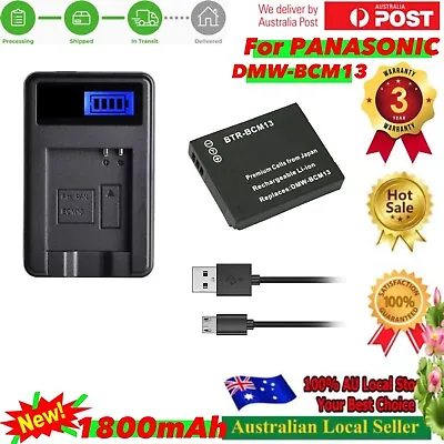 Battery+USB Charger DMW-BCM13E BCM13E BCM13 BCM13GK Camera For Panasonic Lumix • $29.80
