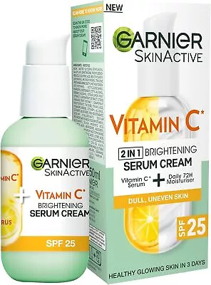 Garnier Vitamin C Serum Cream 2in1 Formula With 20% Vitamin C Serum - 30ml • £7.99