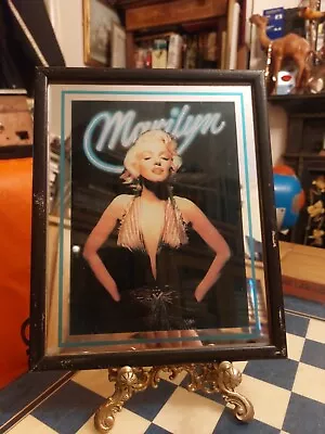 Vintage 1980s Wooden Framed Picture Mirror Marilyn Monroe 28x22cm • £29.99