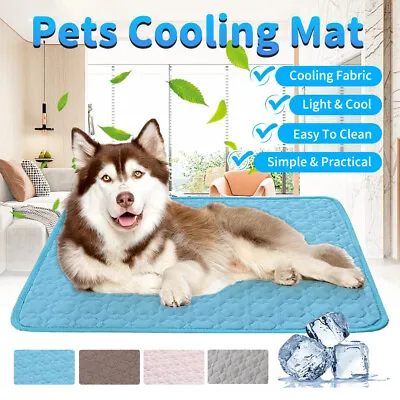 Pet Cooling Mat Cool Pad Cushion Dog Cat Puppy Blanket For Summer Sleeping Bed • $12.39