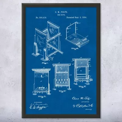 Framed Beekeepers Hive Wall Art Print Honey Farmer Beekeeper Gift Restaurant Art • $59.95