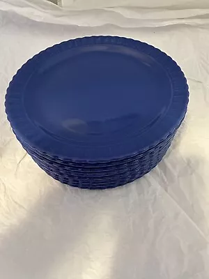 10 Vistosa Taylor Smith & Taylor  Salad Plates - 7 1/8  Cobalt Blue TS&T • $39