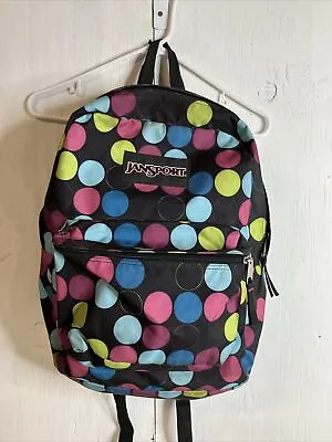 JANSPORT SUPERBREAK BLACk LABEL BACKPACK LARGE DOTS • £14.47